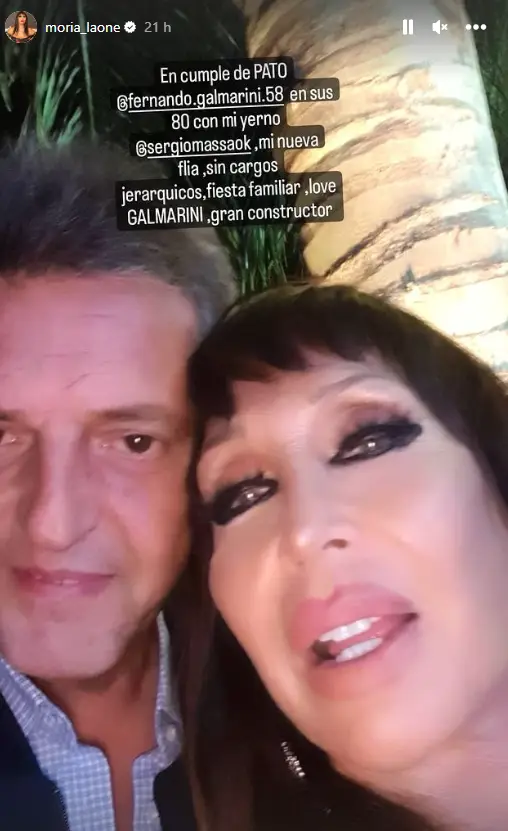 Moria Casán y Sergio Massa